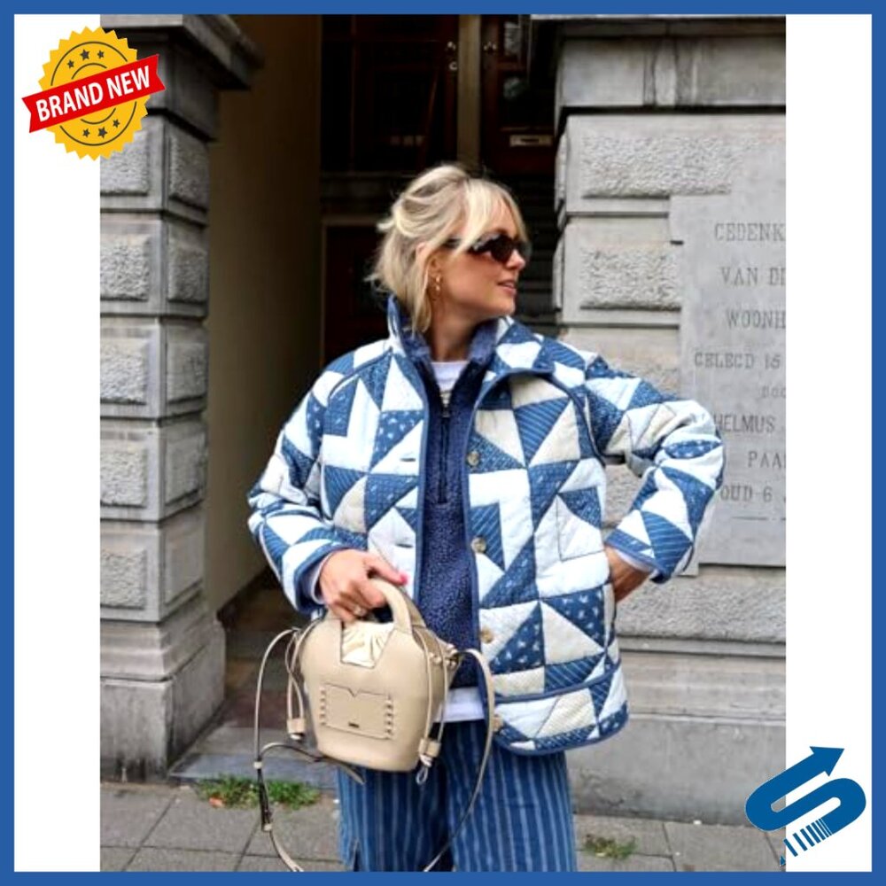 Lightweight Quilted Puffer Jacket Patchwork Padde… - image 5